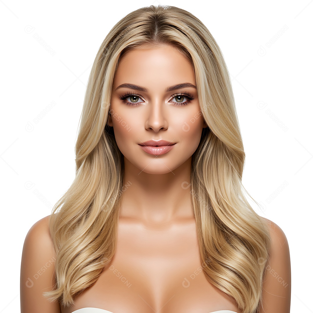 Linda mulher jovem sobre fundo isolado