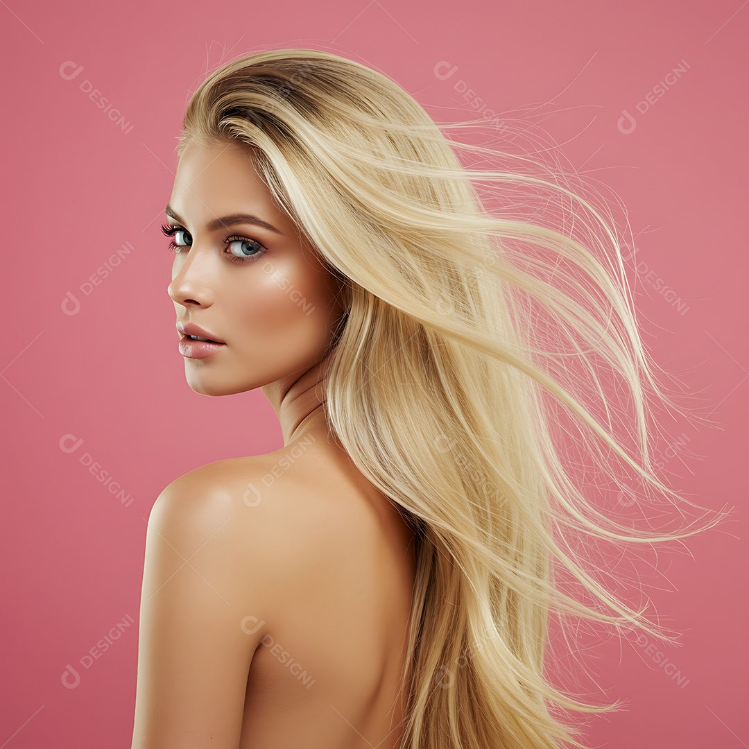 Linda mulher jovem sobre fundo isolado