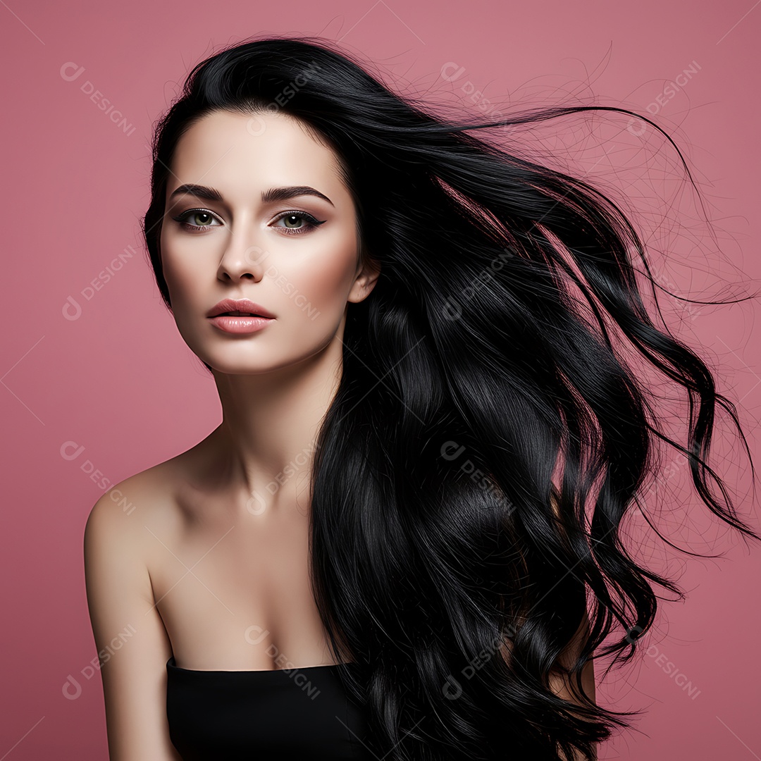 Linda mulher jovem sobre fundo isolado