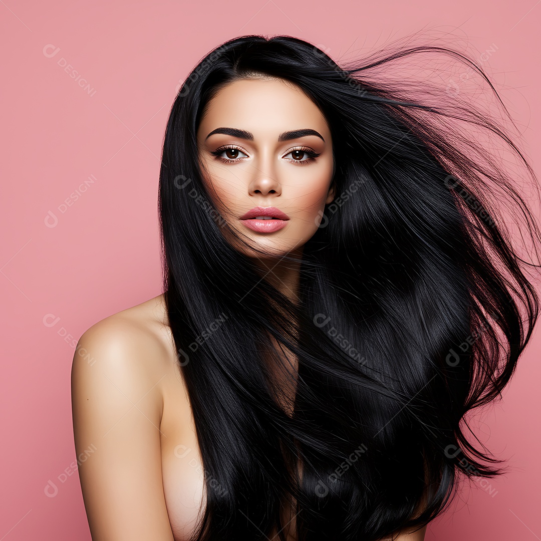 Linda mulher jovem sobre fundo isolado