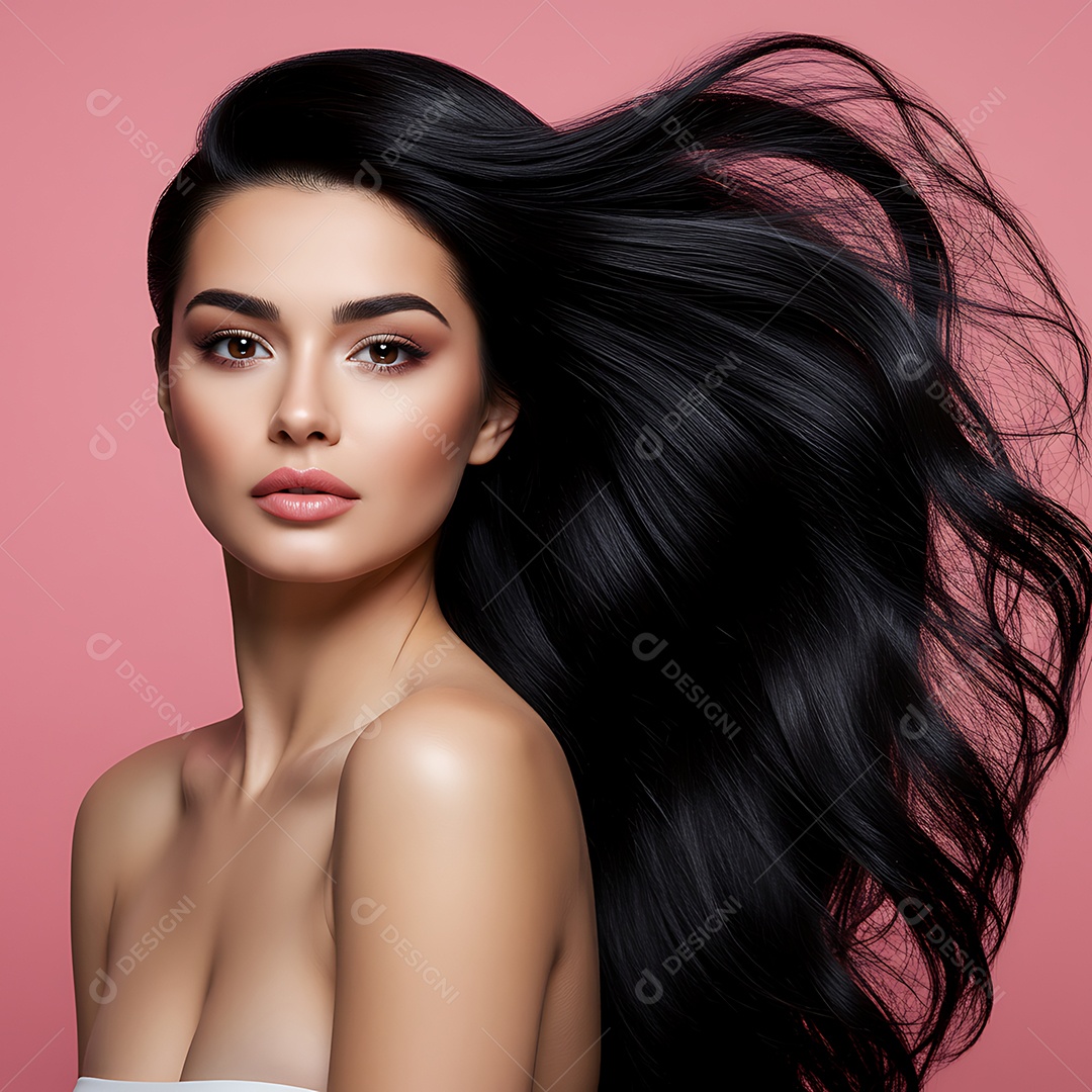 Linda mulher jovem sobre fundo isolado