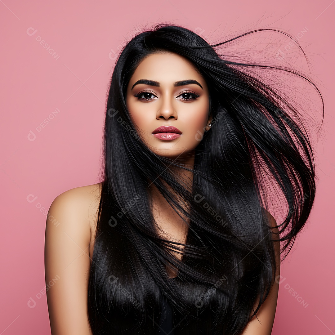 Linda mulher jovem sobre fundo isolado