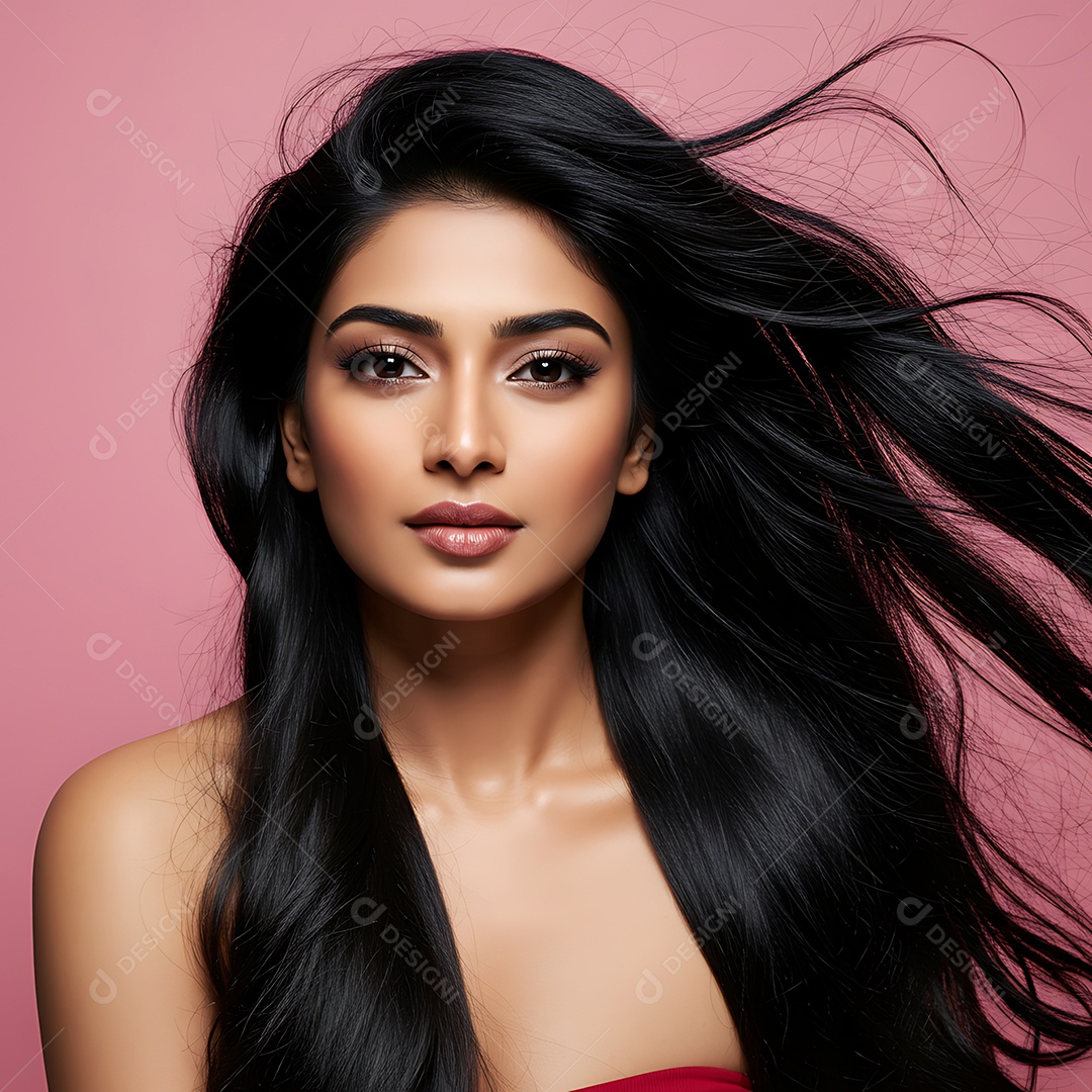 Linda mulher jovem sobre fundo isolado