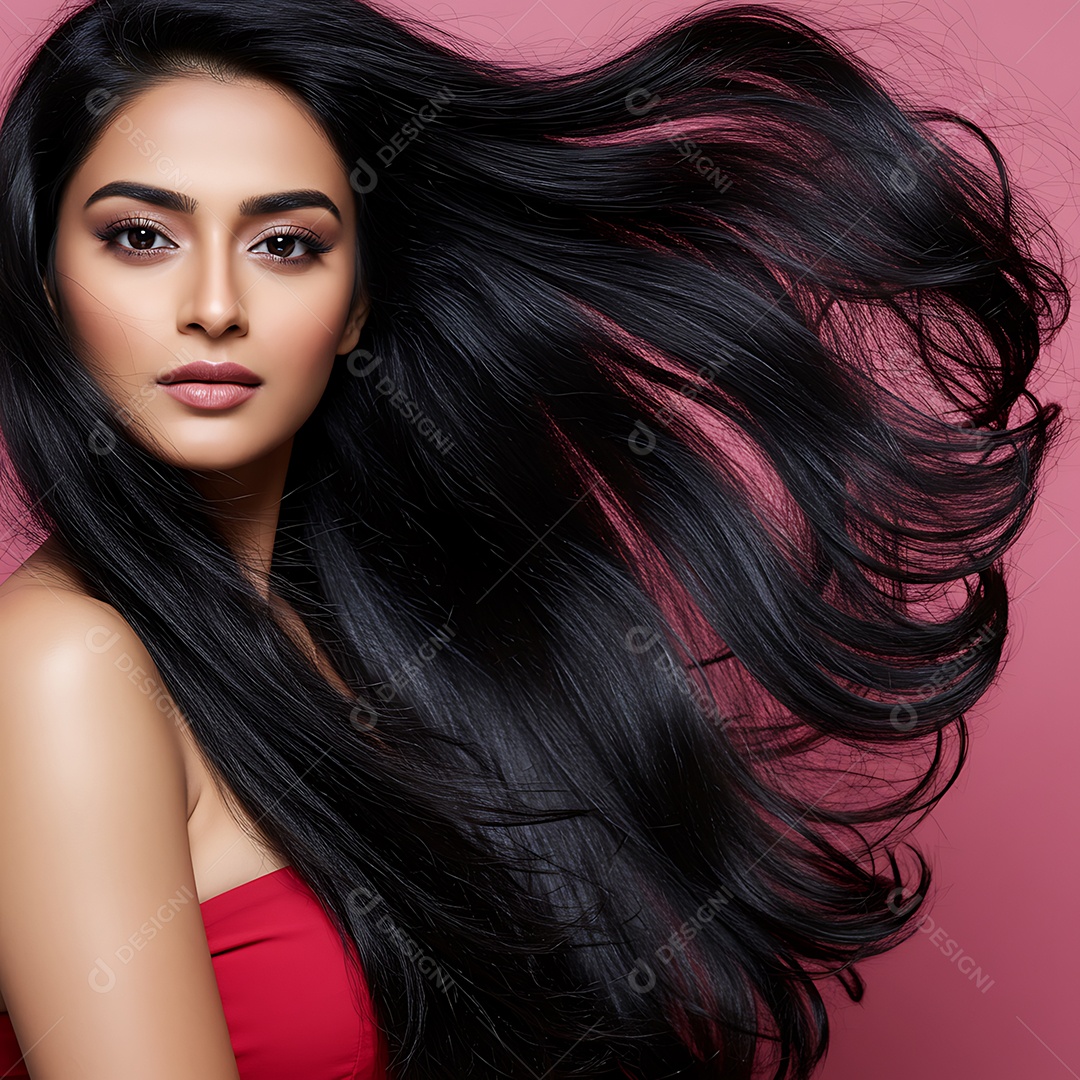 Linda mulher jovem sobre fundo isolado