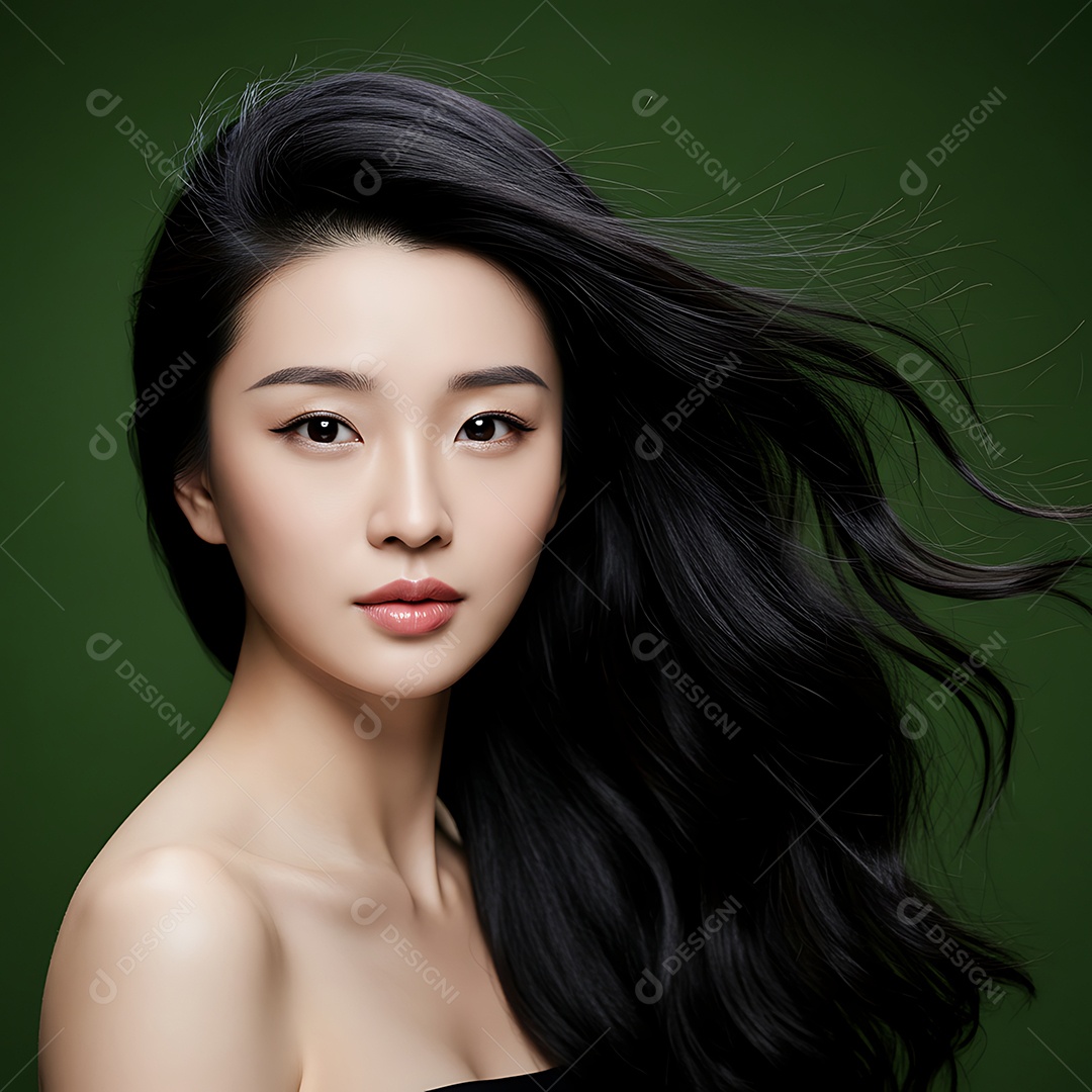 Linda mulher jovem sobre fundo isolado