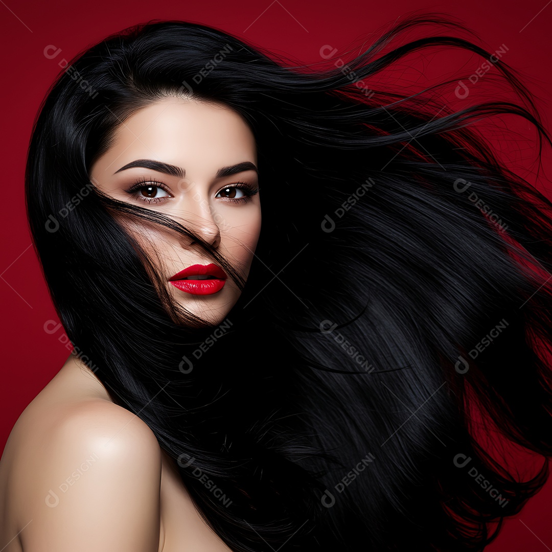 Linda mulher jovem sobre fundo isolado