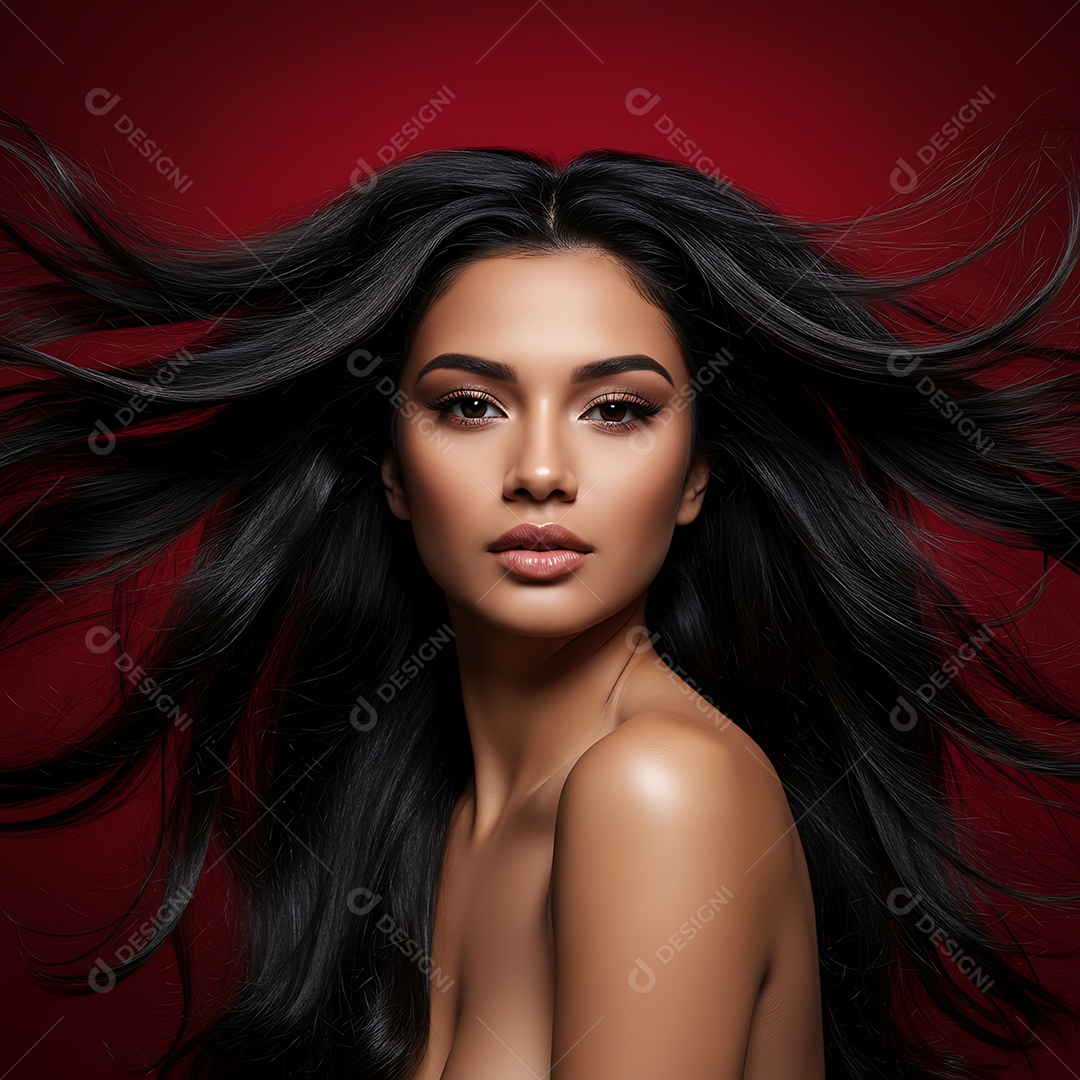 Linda mulher jovem sobre fundo isolado