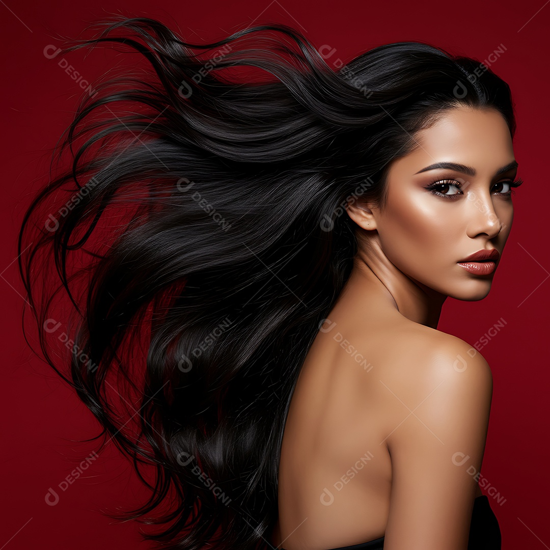 Linda mulher jovem sobre fundo isolado