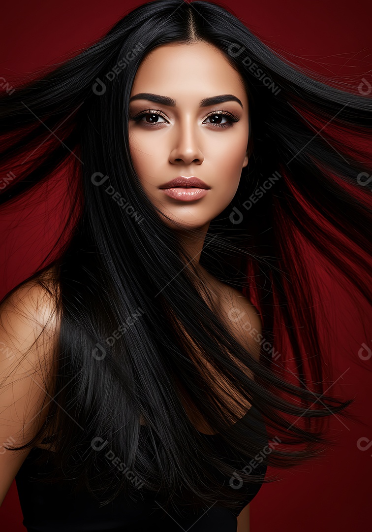 Linda mulher jovem sobre fundo isolado