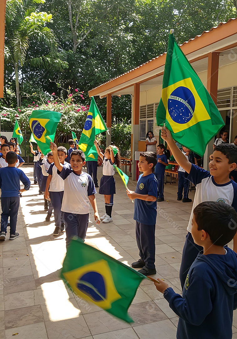 Crianças em uma escola