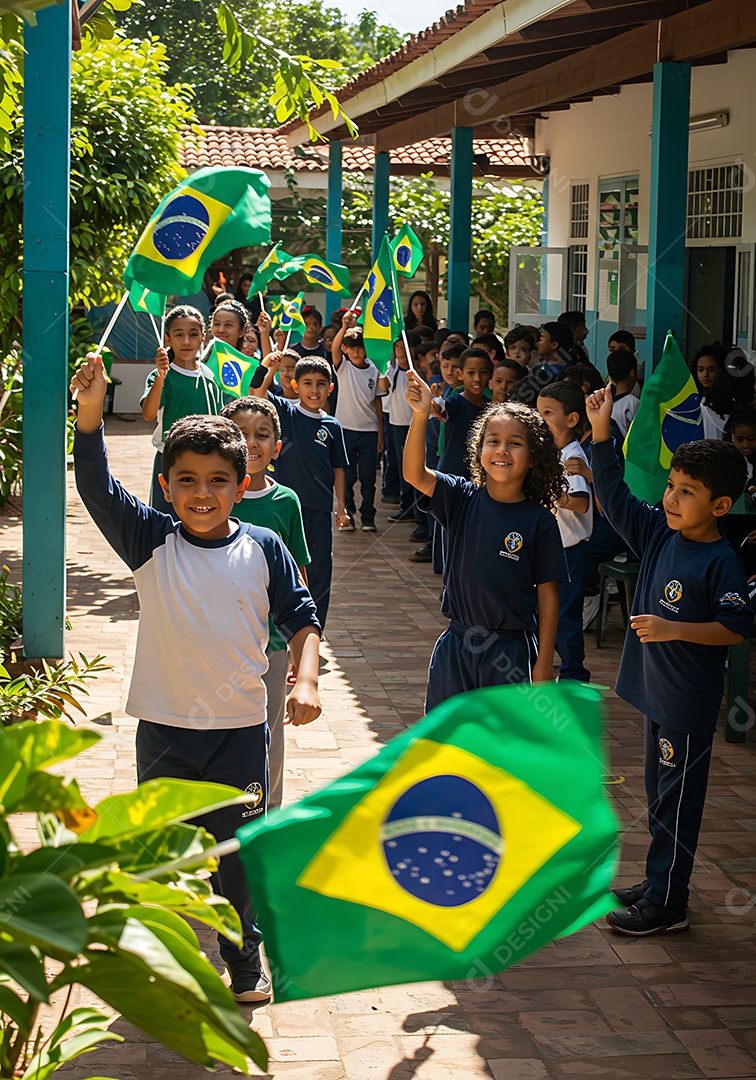 Crianças em uma escola