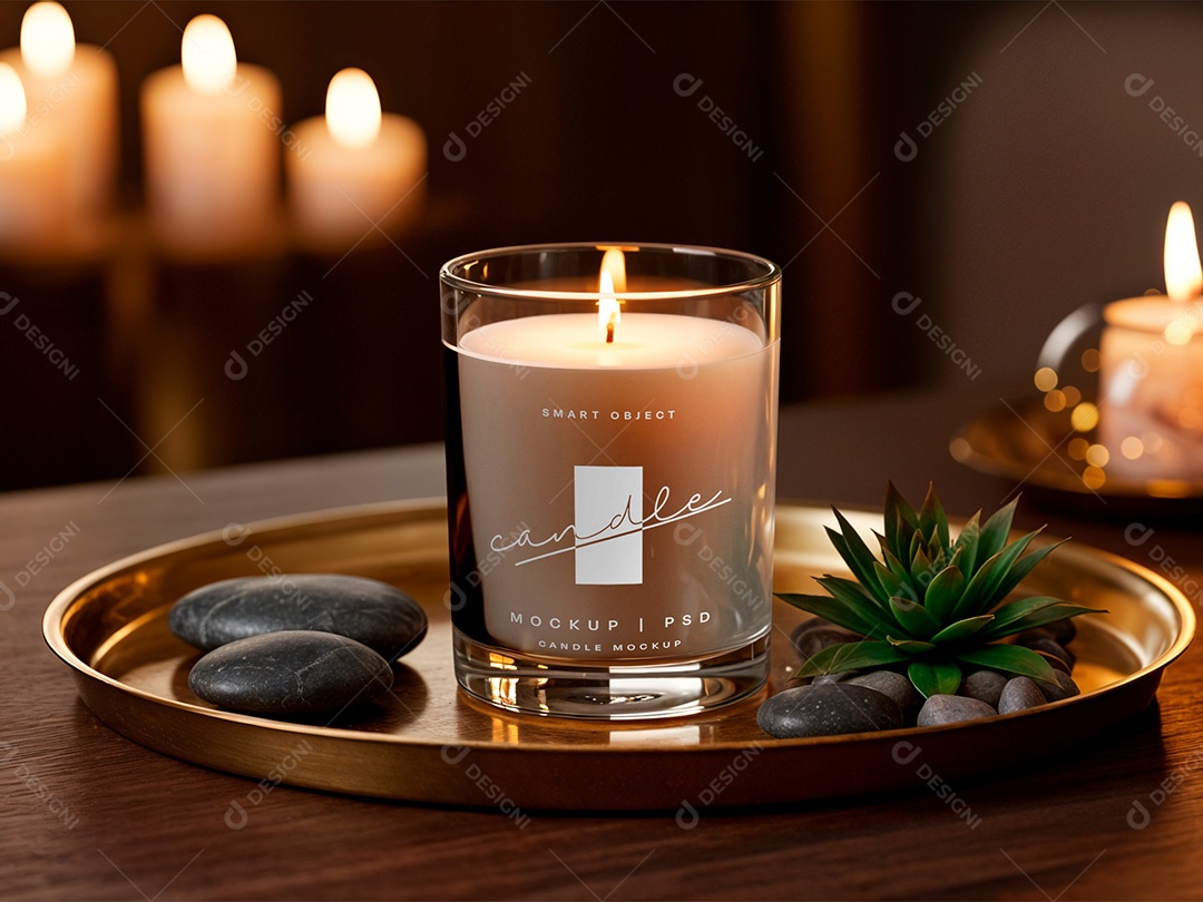 Vela Mockup PSD Editável