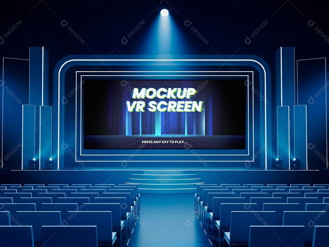 Tela Digital no Evento Mockup PSD Editável