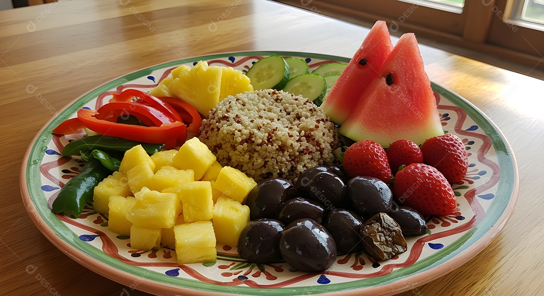 Prato de comida delicioso em uma mesa de restaurante