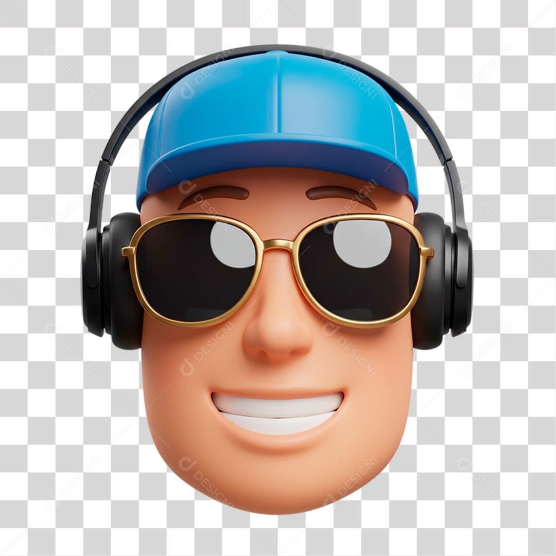 Personagem com Óculos PNG Transparente