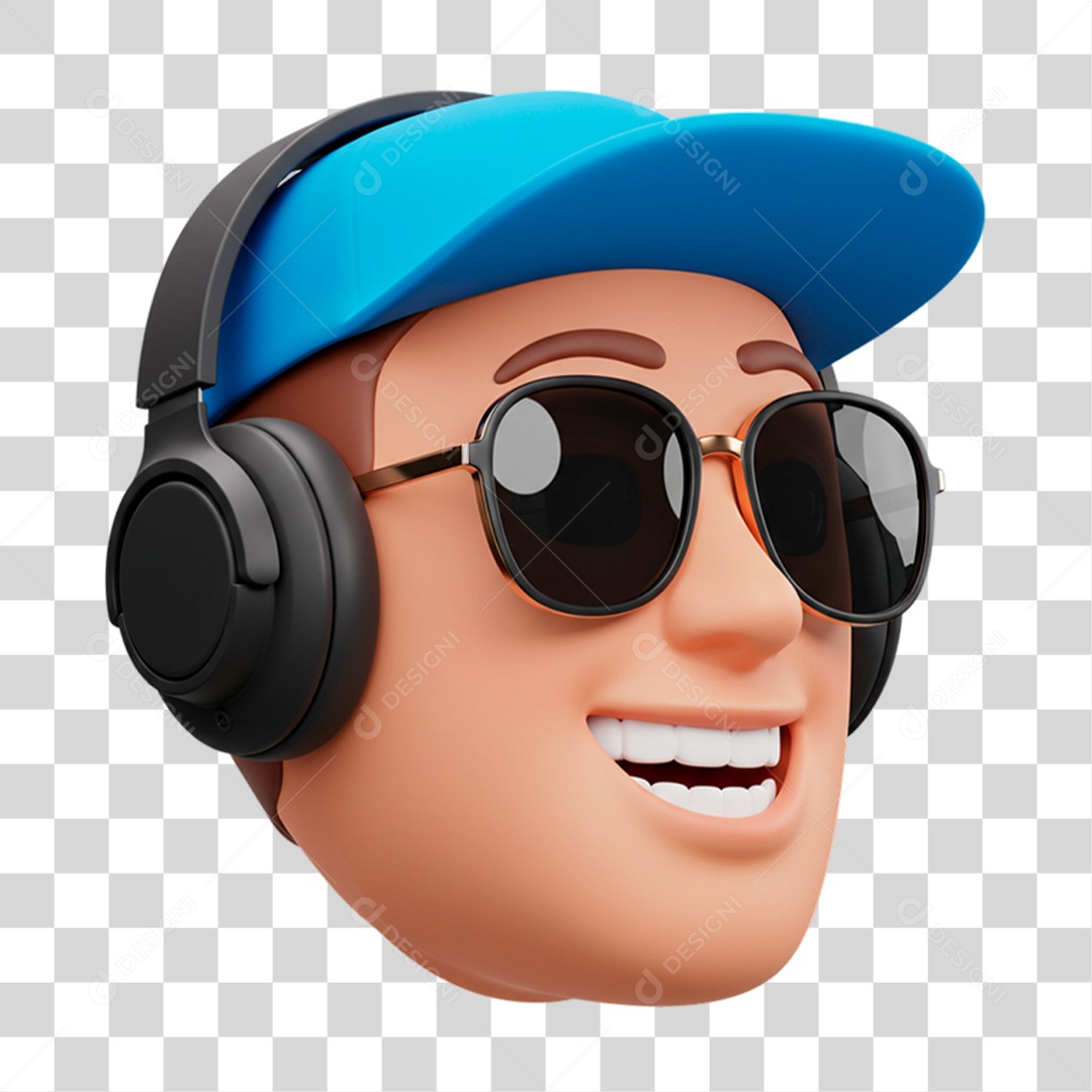 Personagem com Óculos PNG Transparente