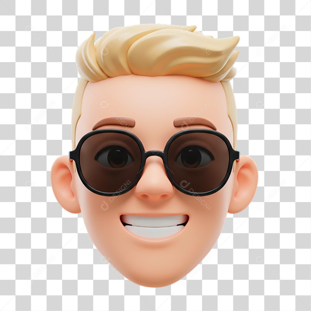 Personagem com Óculos PNG Transparente