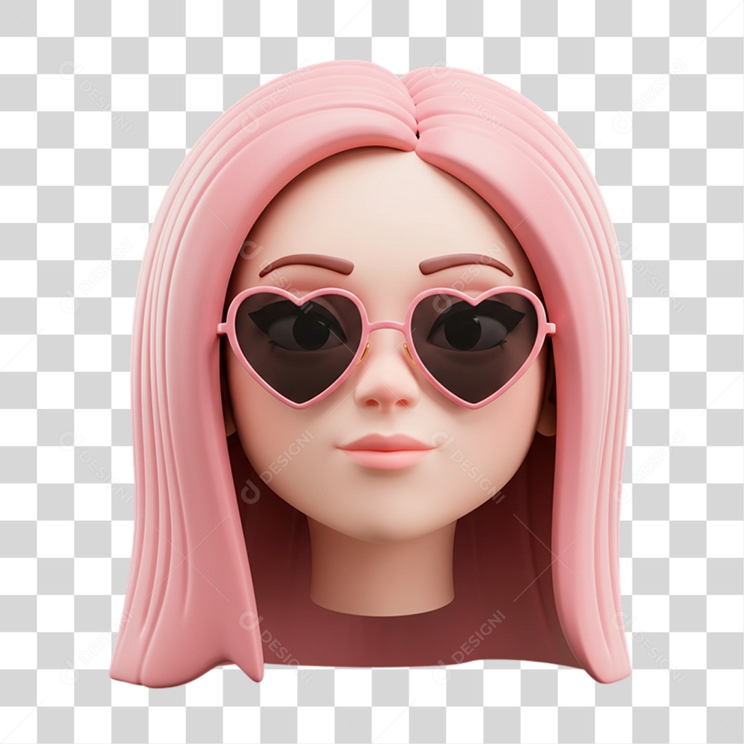 Personagem com Óculos PNG Transparente