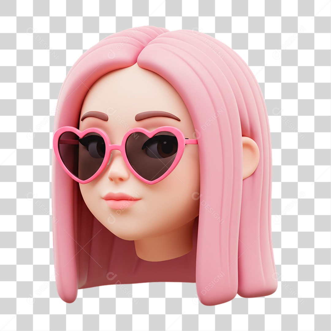 Personagem com Óculos PNG Transparente