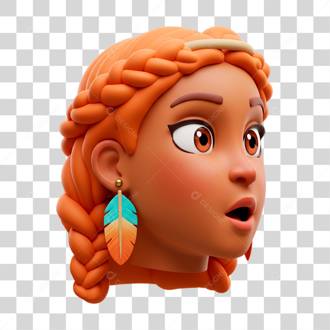 Personagem Assustada PNG Transparente