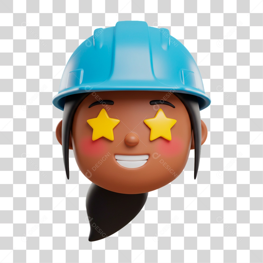 Emoji com Estrela PNG Transparente