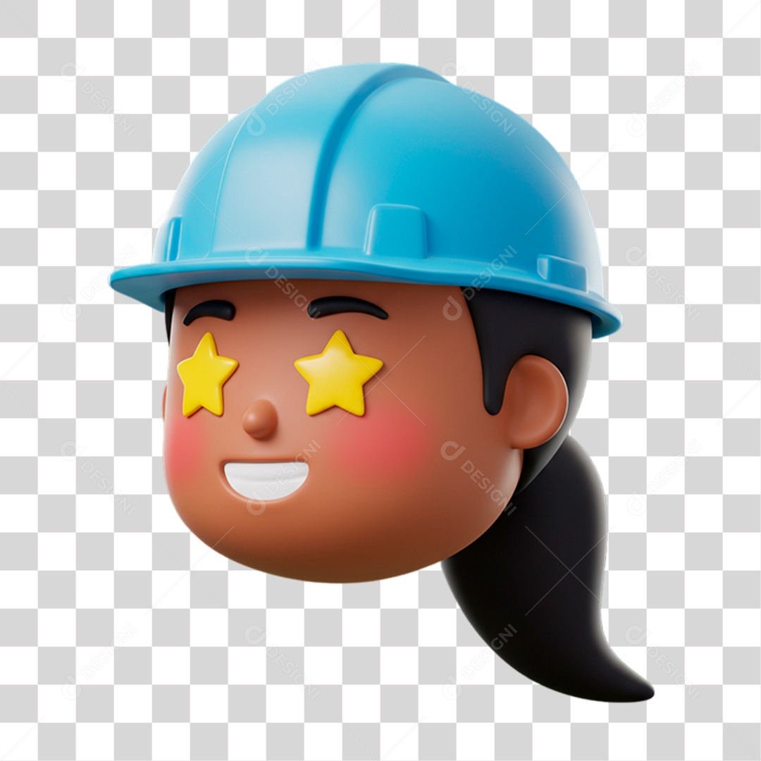 Emoji com Estrela PNG Transparente