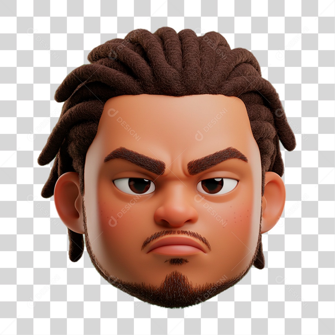 Personagem Zangado PNG Transparente