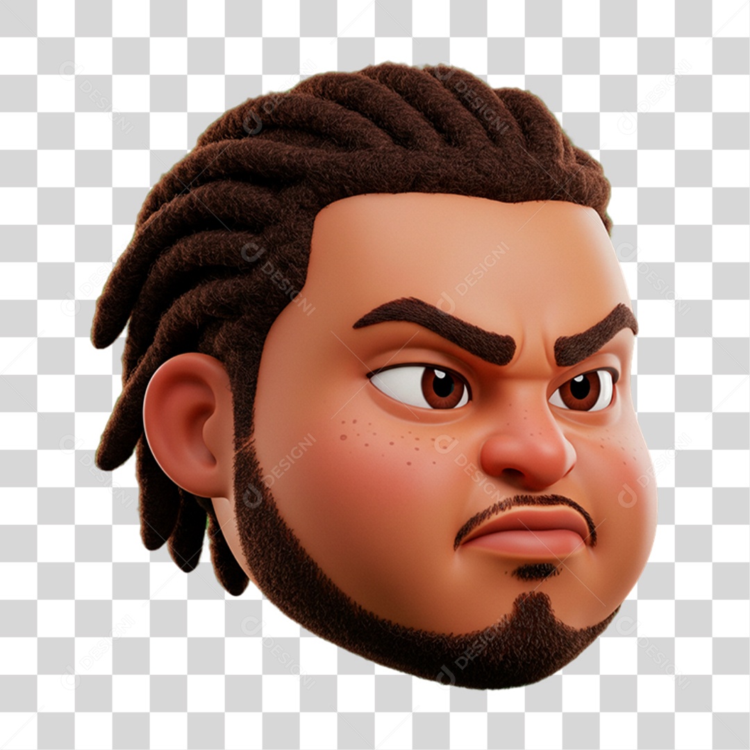 Personagem Zangado PNG Transparente