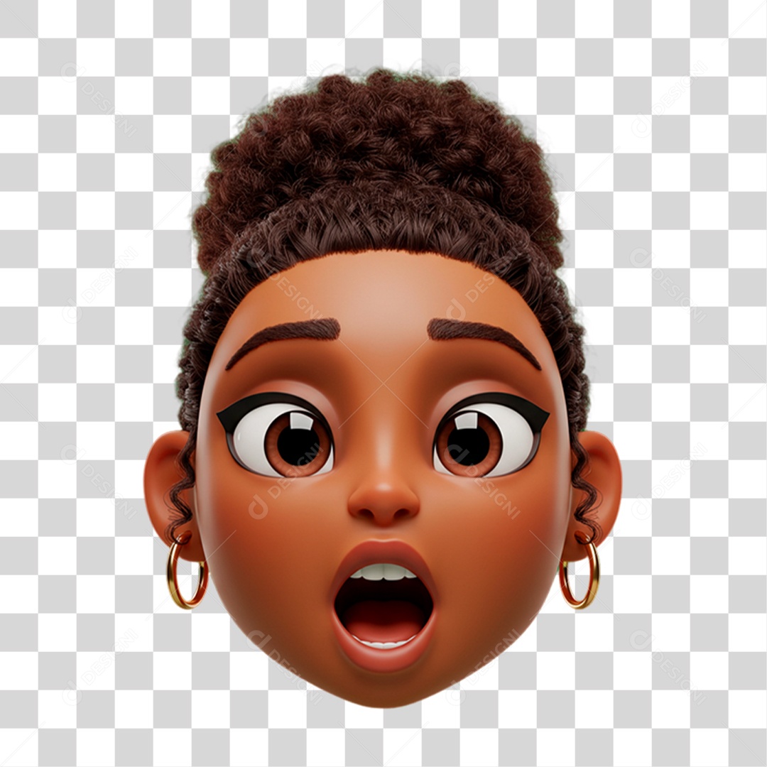 Personagem Assustada PNG Transparente