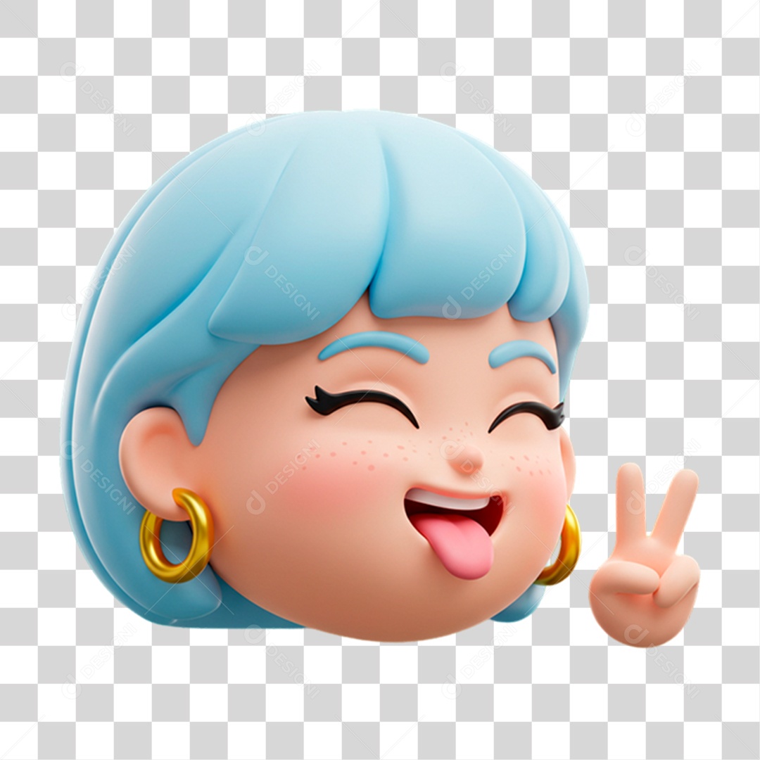 Emoji Sinal da Paz PNG Transparente