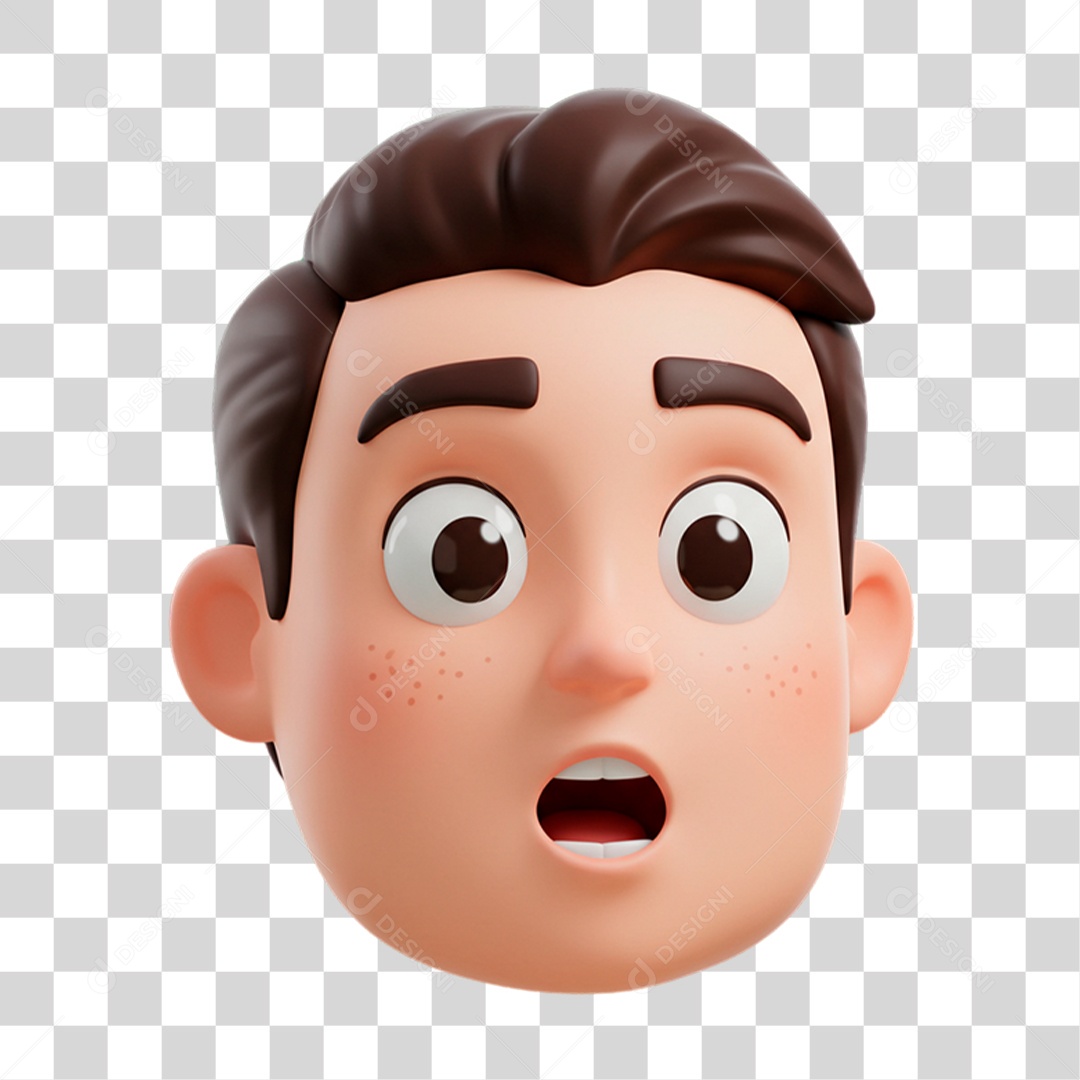 Personagem Surpreso PNG Transparente