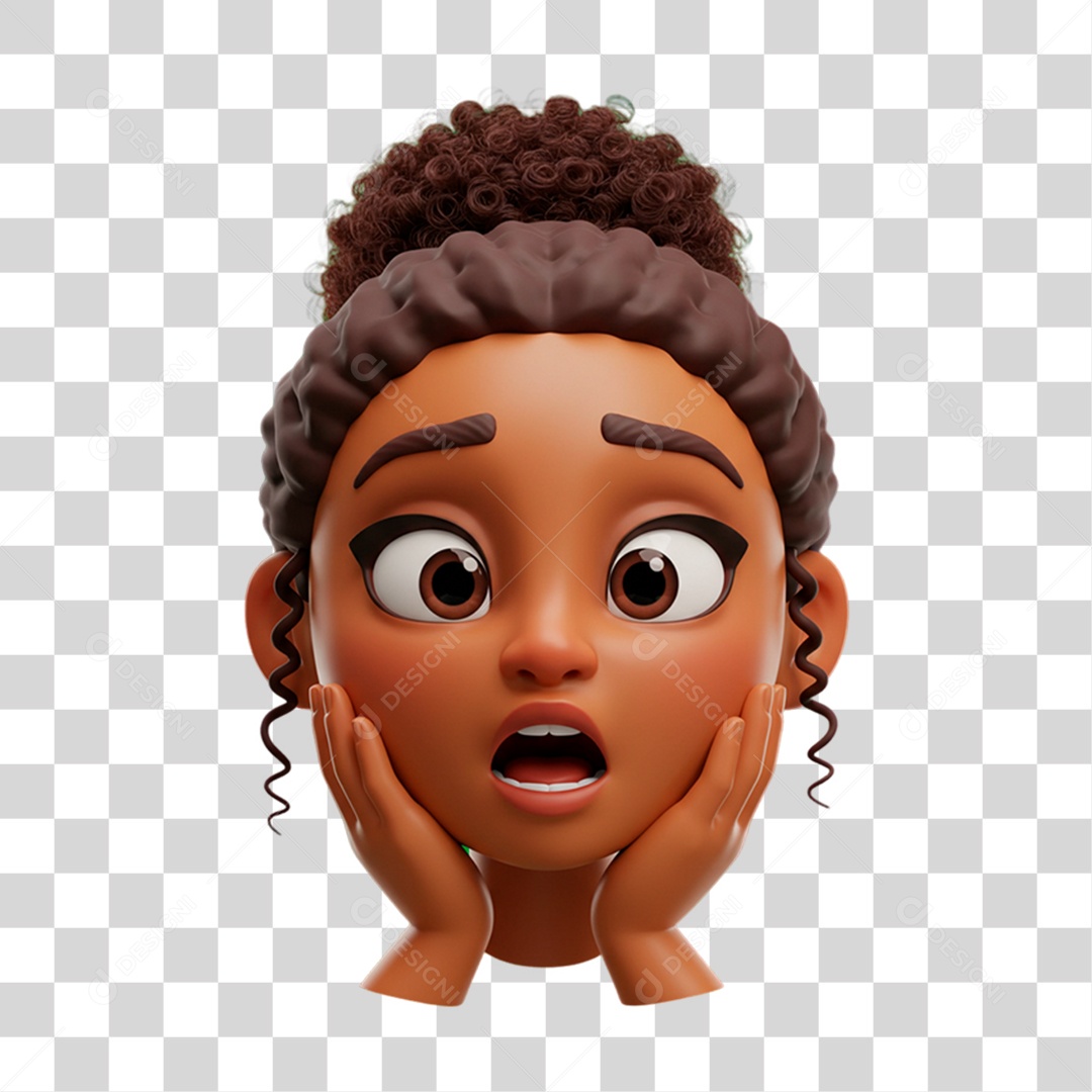 Personagem Assustada PNG Transparente