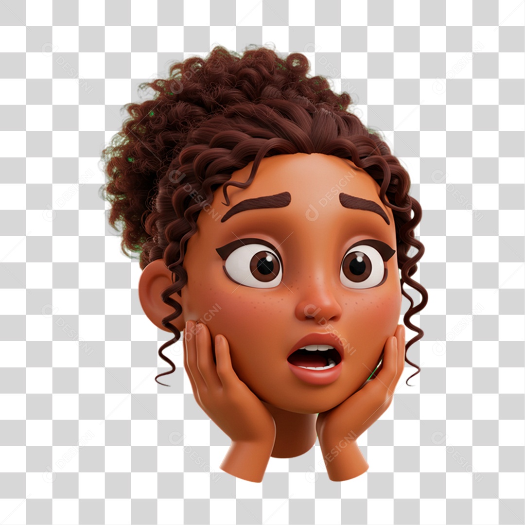 Personagem Assustada PNG Transparente