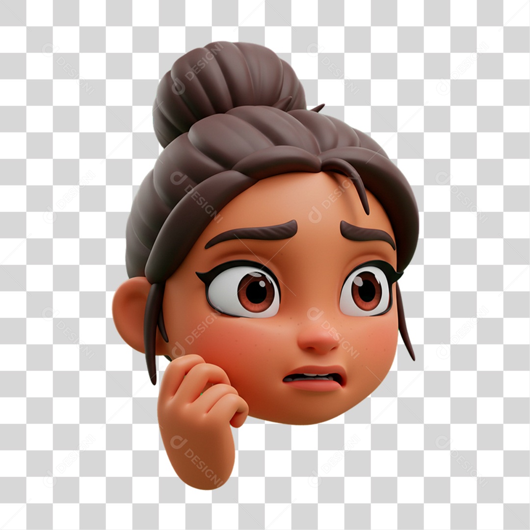 Personagem Assustada PNG Transparente