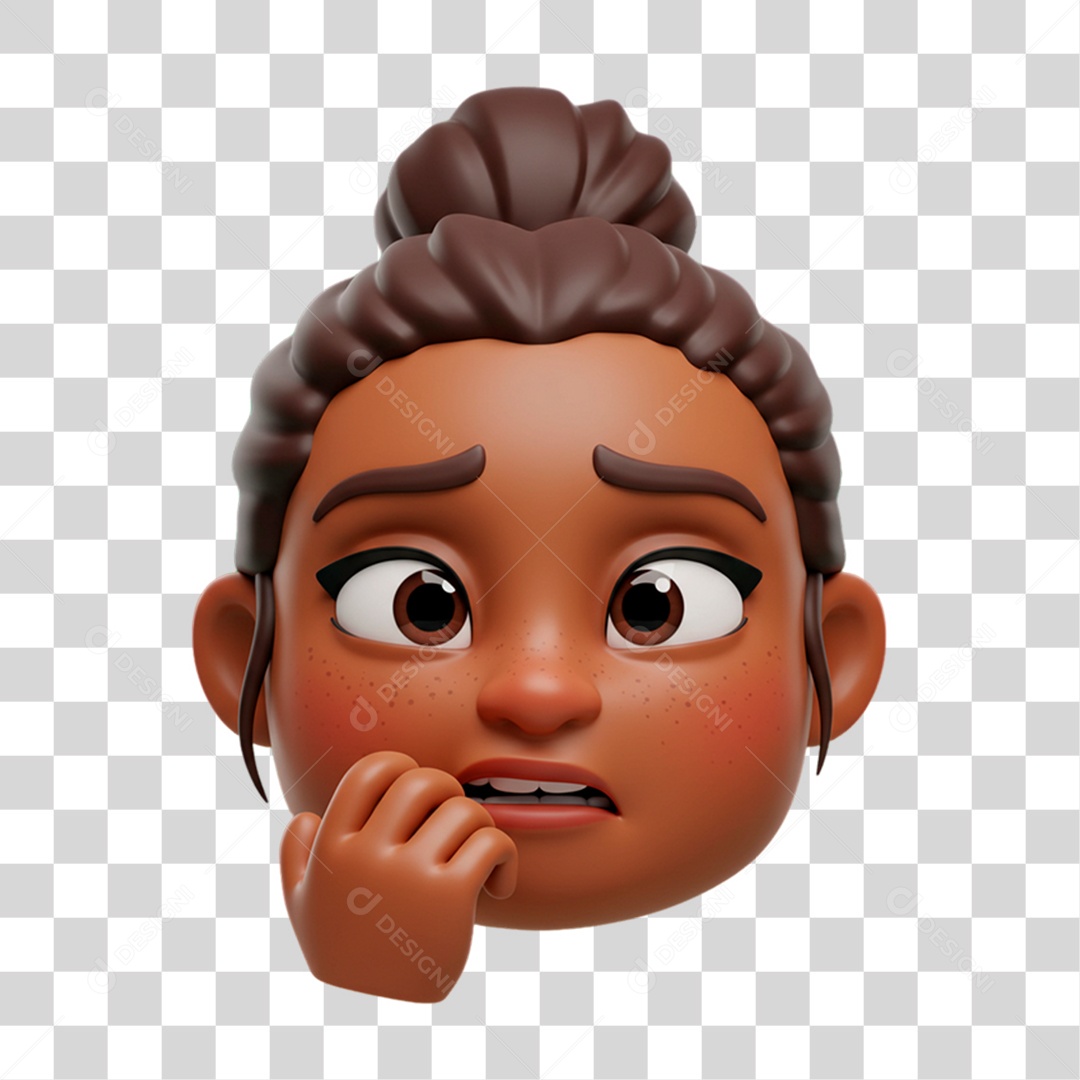 Personagem Ansiosa PNG Transparente