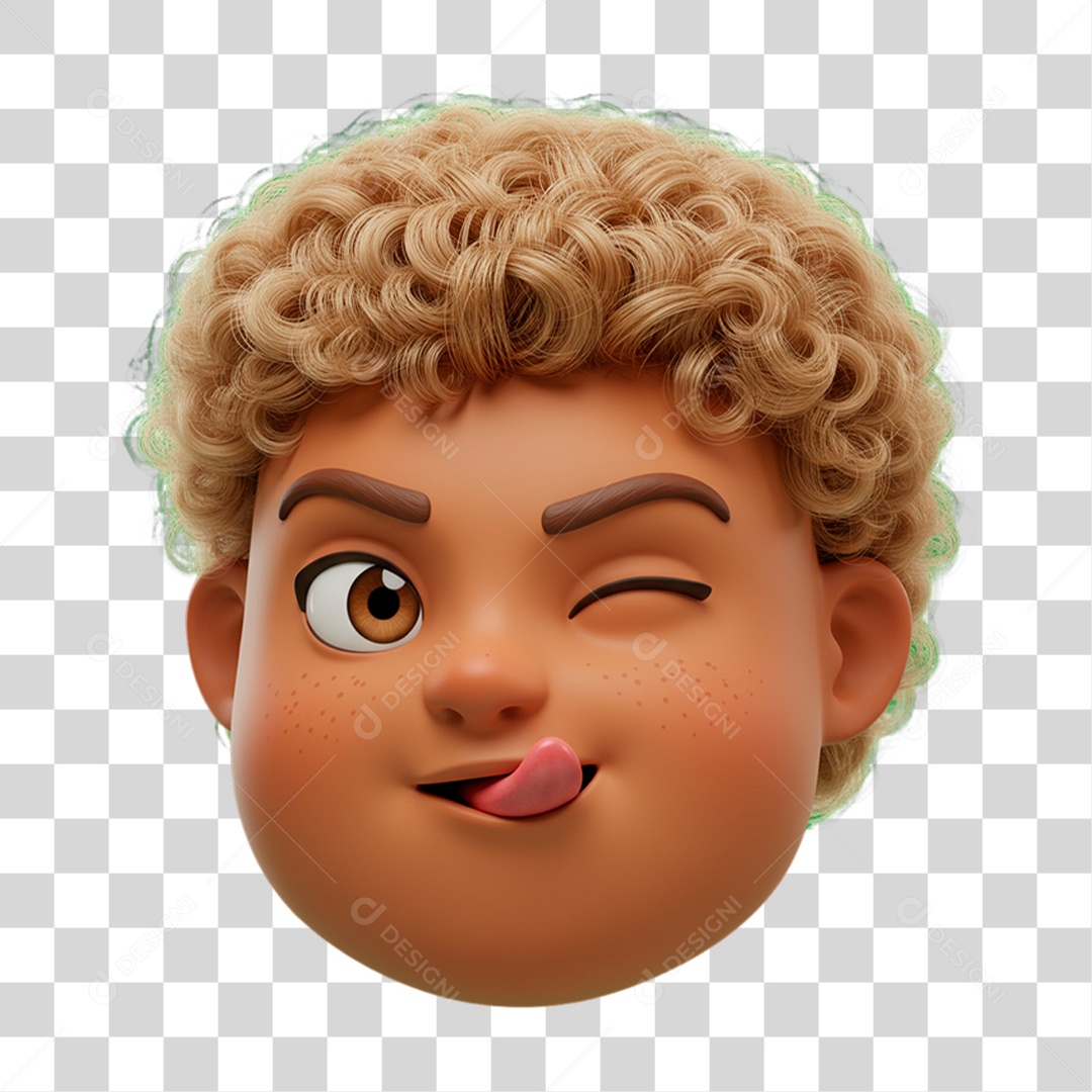 Personagem Piscando PNG Transparente