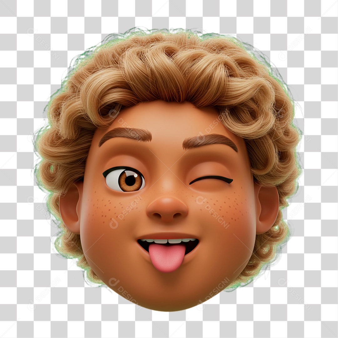 Personagem Piscando PNG Transparente