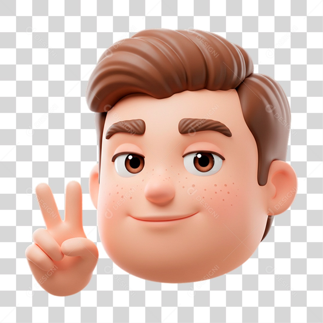 Emoji Sinal da Paz PNG Transparente