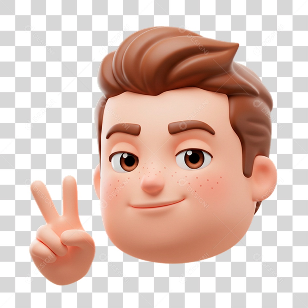 Emoji Sinal da Paz PNG Transparente