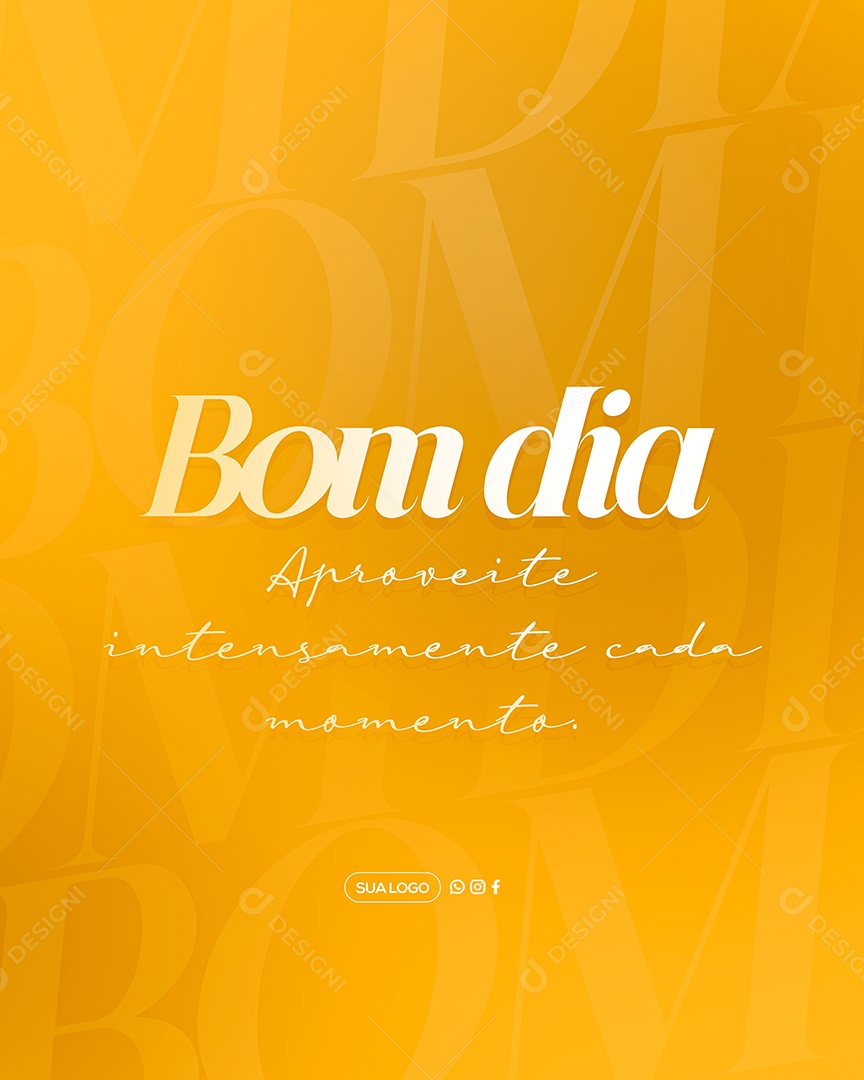 Bom Dia Frase Motivacional Social Media PSD Editável