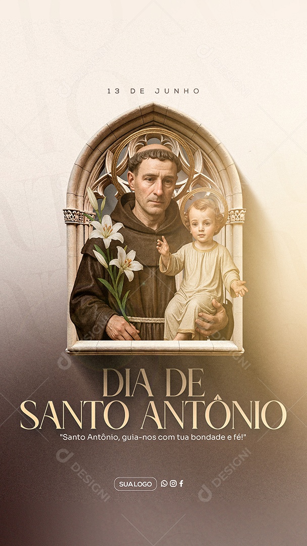 Story Dia de Santo Antônio 13 de Junho Social Media PSD Editável