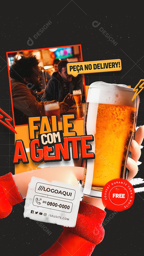 Story Fale Com a Gente Social Media PSD Editável