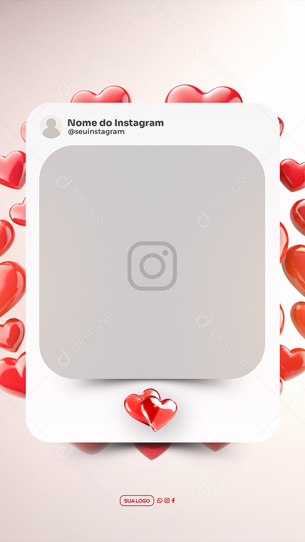 Story Moldura de Post de Instagram do Dia dos Namorados Social Media PSD Editável
