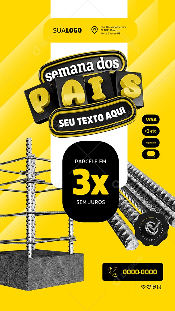 Story Semana dos Pais Social Media PSD Editável