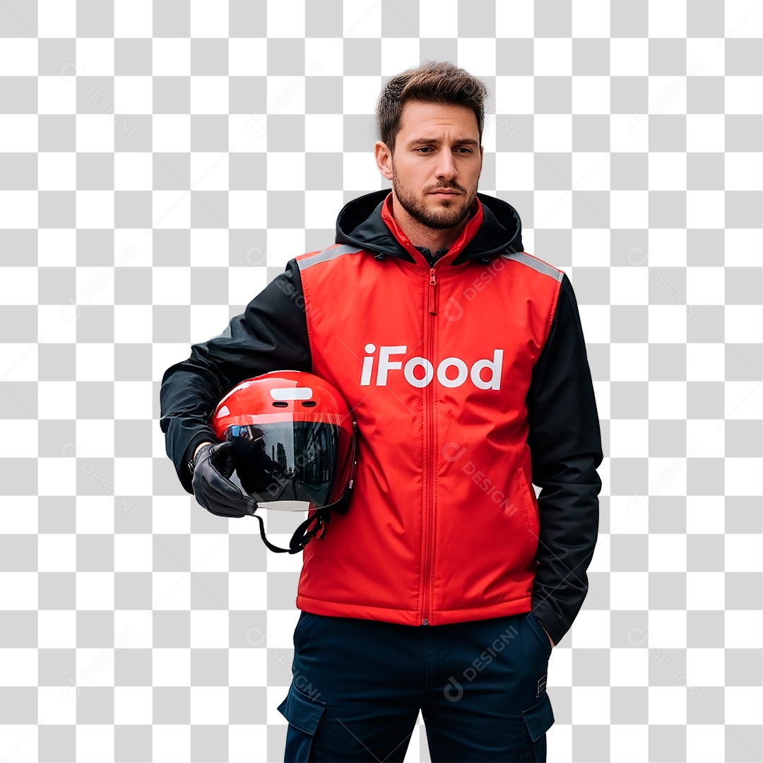 Entregador de Delivery Ifood PNG Transparente