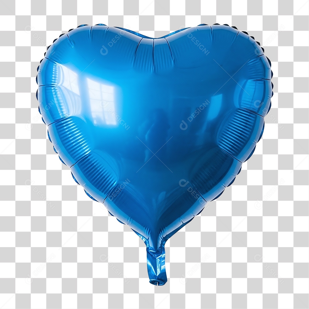 Balão em Forma de Coração PNG Transparente