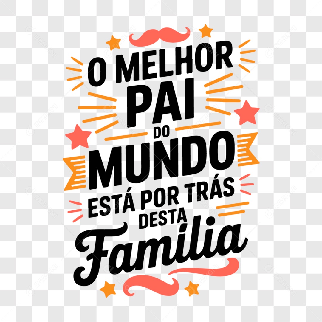 Lettering Dia dos Pais 2025 EPS + PNG