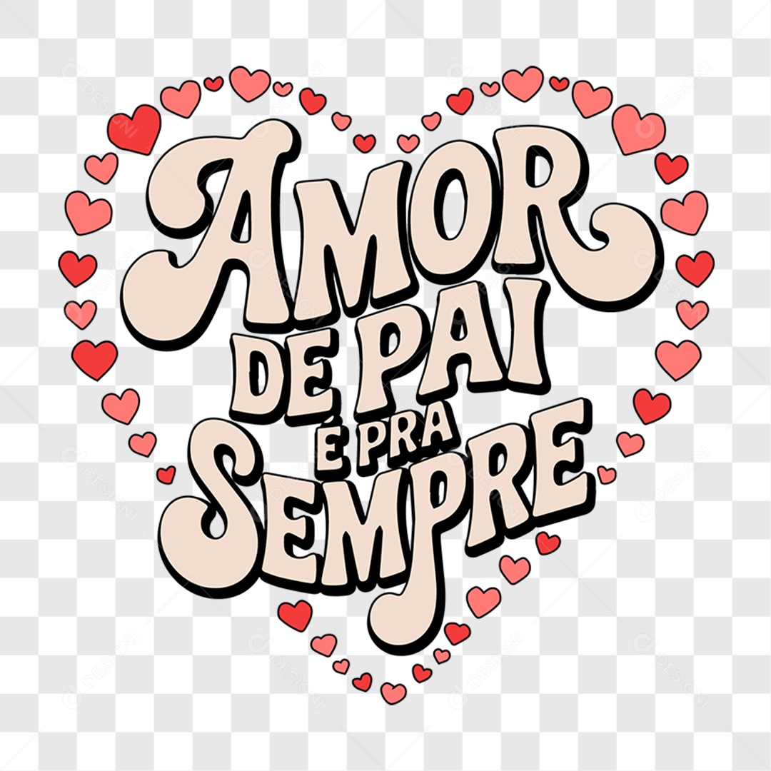 Lettering Dia dos Pais 2025 EPS + PNG