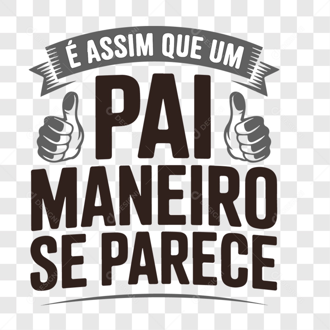 Lettering Dia dos Pais 2025 EPS + PNG