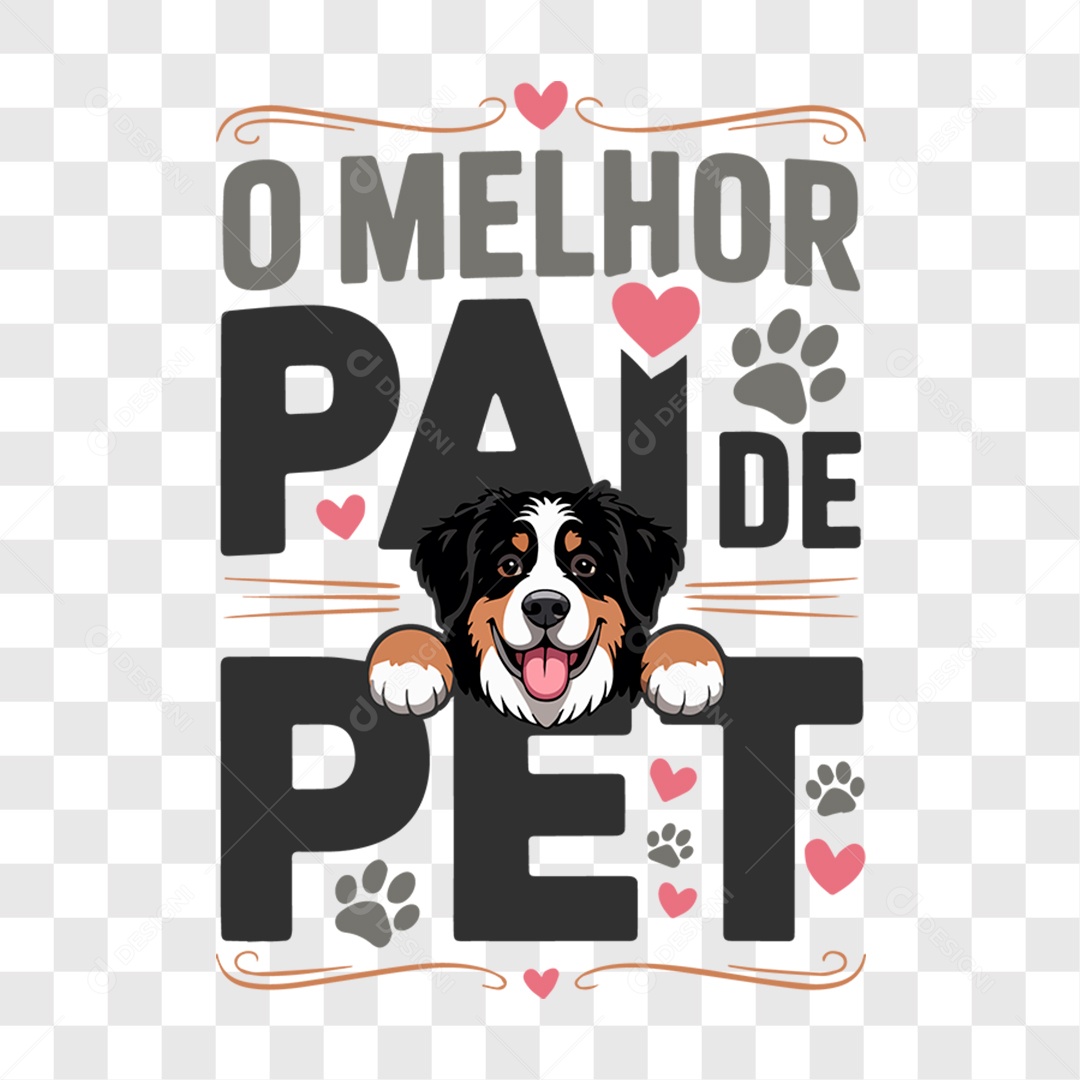 Lettering Dia dos Pais 2025 EPS + PNG